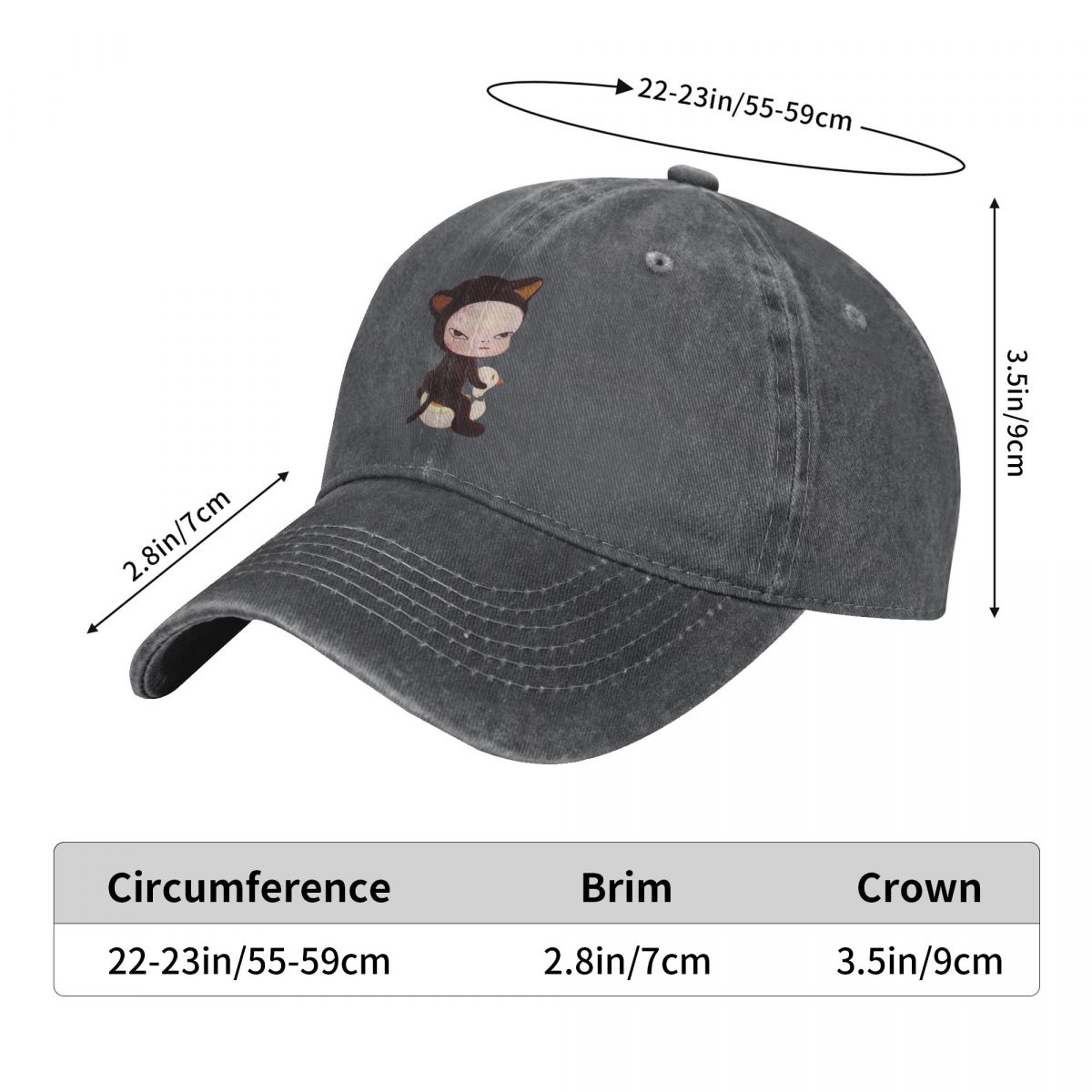 Washed Men's Baseball Cap CUTE - огляд і ціна Golf Cap Dad