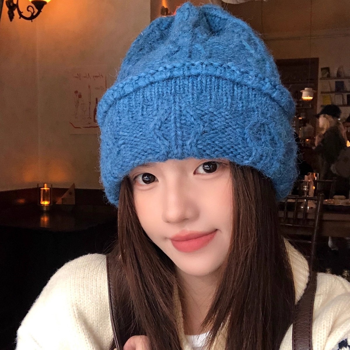 Cream Cable Knit Beanie Women  - огляд і ціна Beanie Cuffed Knit