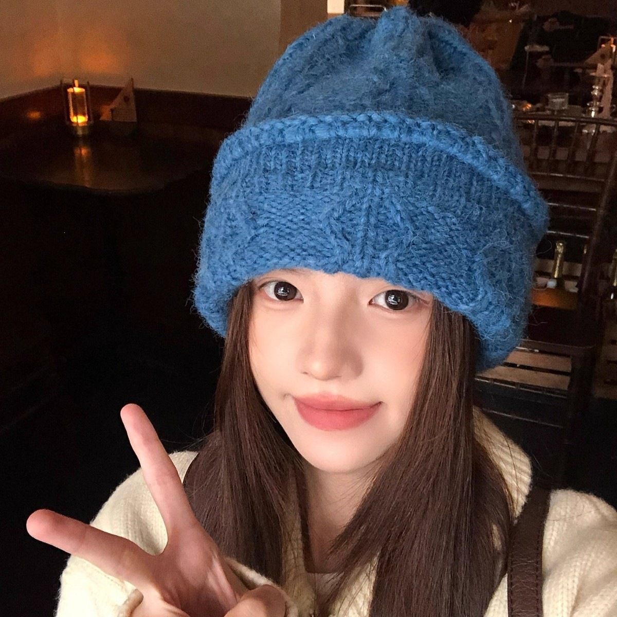 Cream Cable Knit Beanie Women  - огляд і ціна Beanie Cuffed Knit