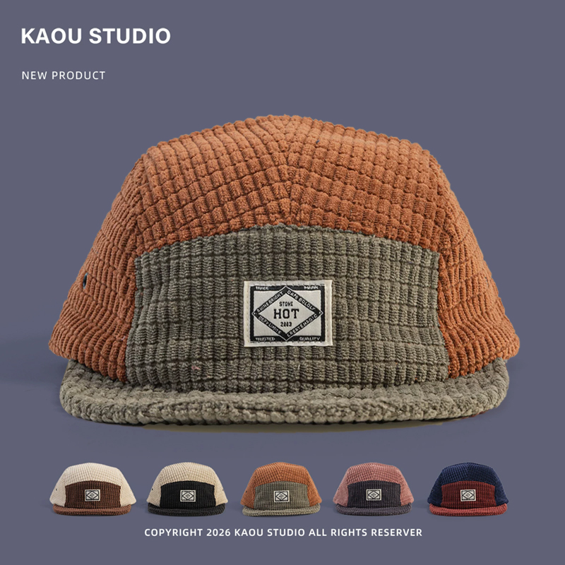 Color Block Patchwork Corduroy - огляд і ціна Corduroy Cap 5 Panel
